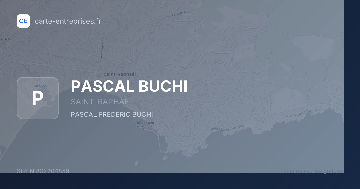 PASCAL BUCHI — 802204859 — fiche entreprise