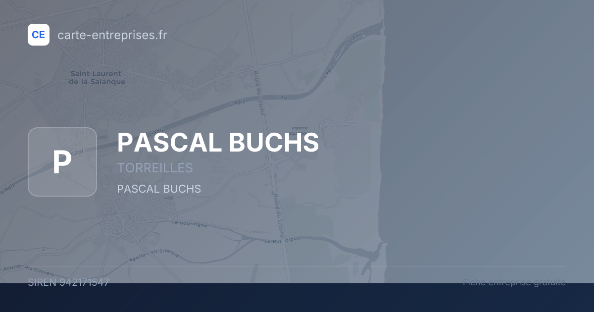 PASCAL BUCHS — 942171547 — fiche entreprise