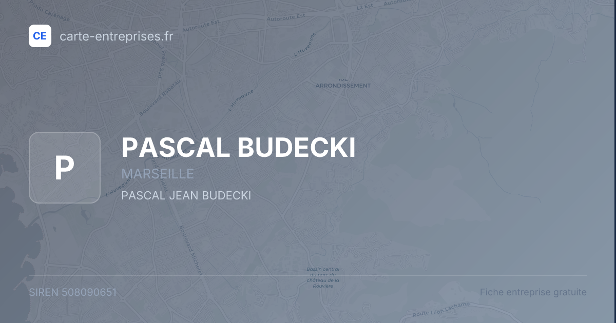 PASCAL BUDECKI — 508090651 — fiche entreprise