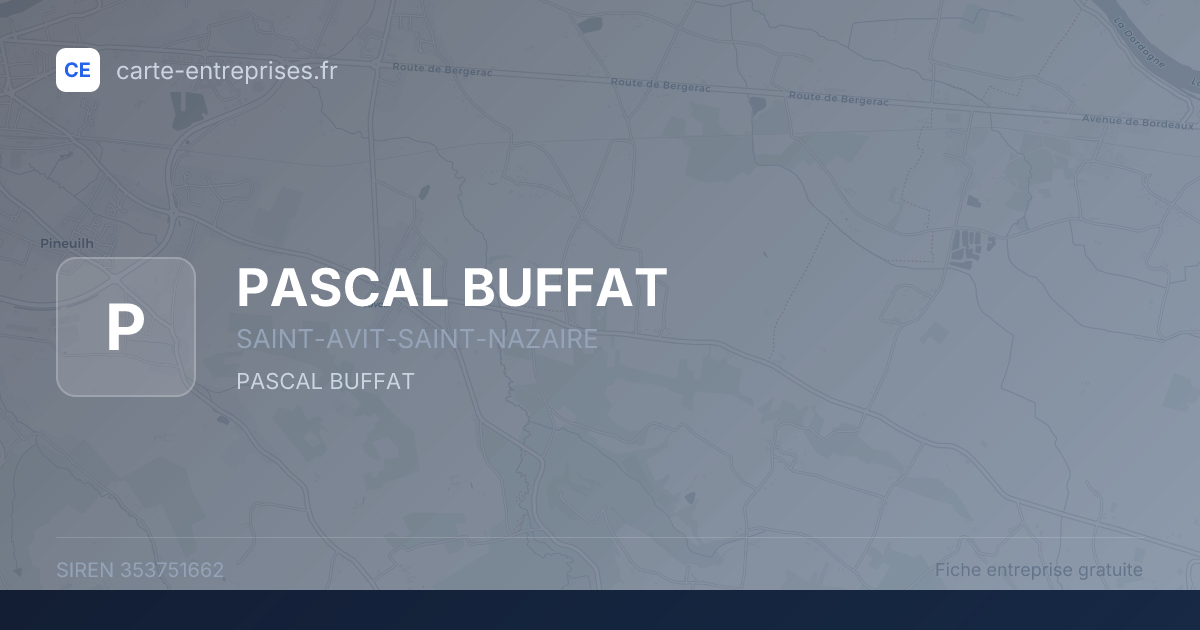 PASCAL BUFFAT — 353751662 — fiche entreprise