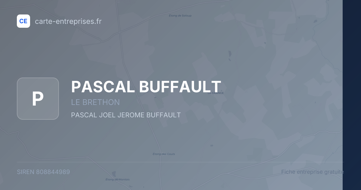 PASCAL BUFFAULT — 808844989 — fiche entreprise