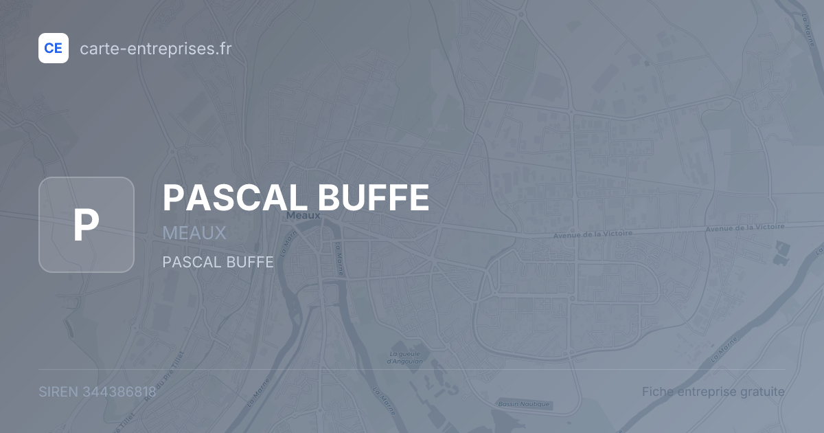 PASCAL BUFFE — 344386818 — fiche entreprise