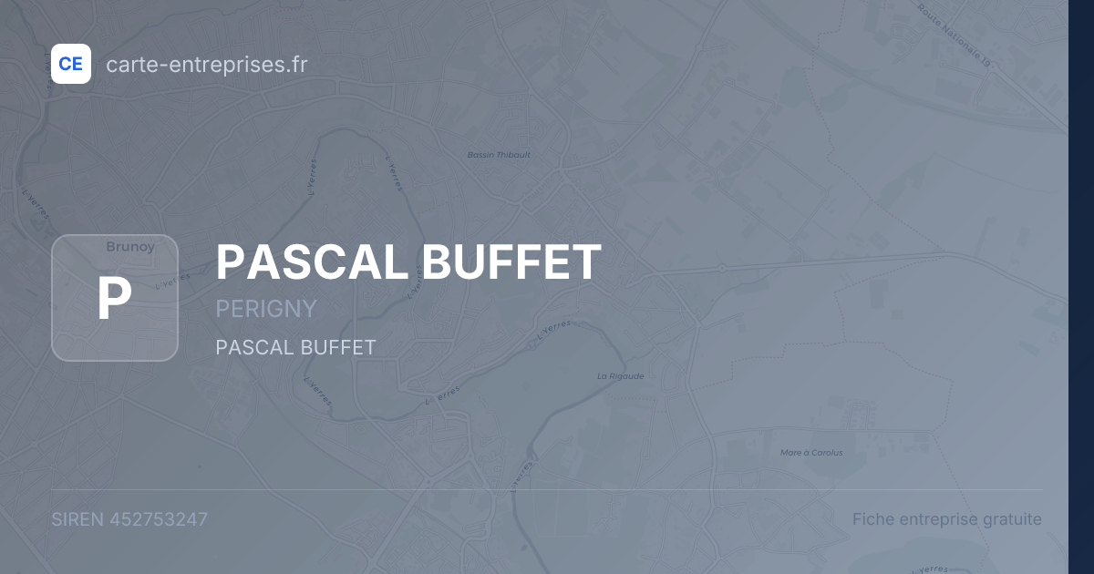 PASCAL BUFFET — 452753247 — fiche entreprise