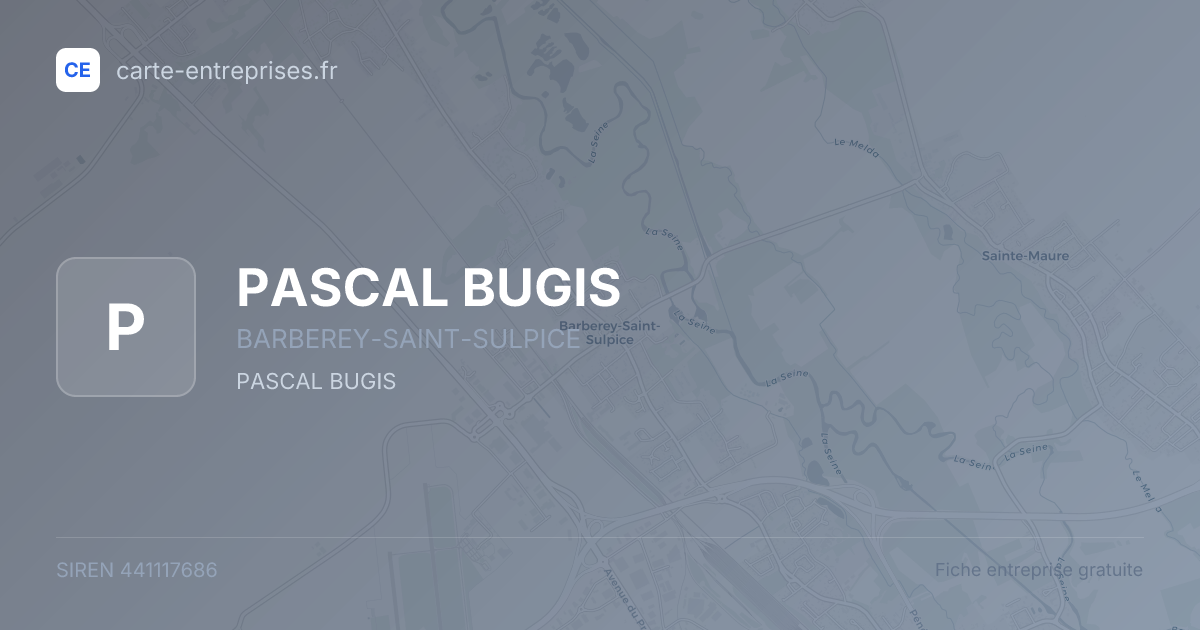PASCAL BUGIS — 441117686 — fiche entreprise