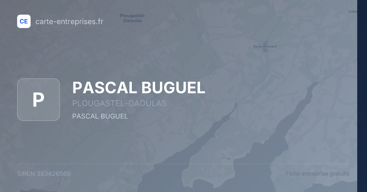 PASCAL BUGUEL — 383426566 — fiche entreprise