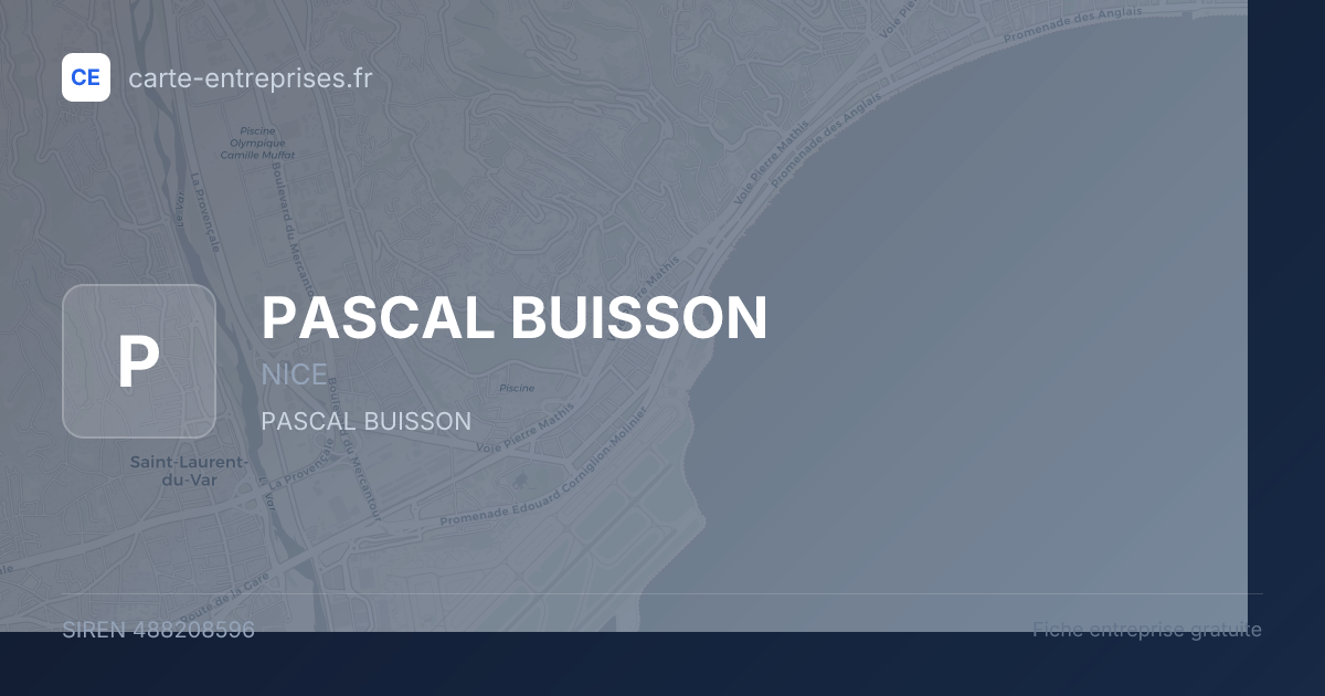 PASCAL BUISSON — 488208596 — fiche entreprise