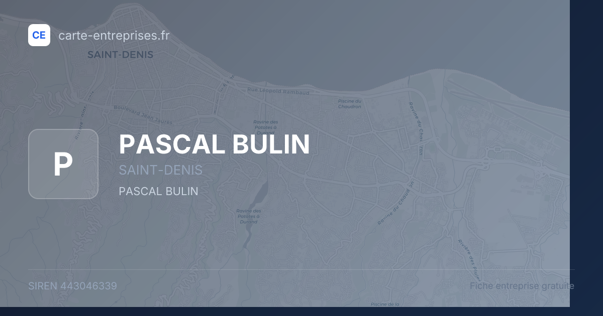 PASCAL BULIN — 443046339 — fiche entreprise