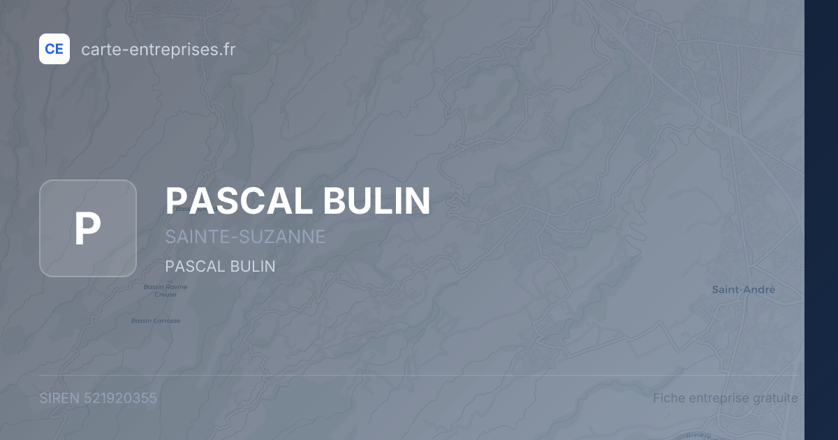 PASCAL BULIN — 521920355 — fiche entreprise