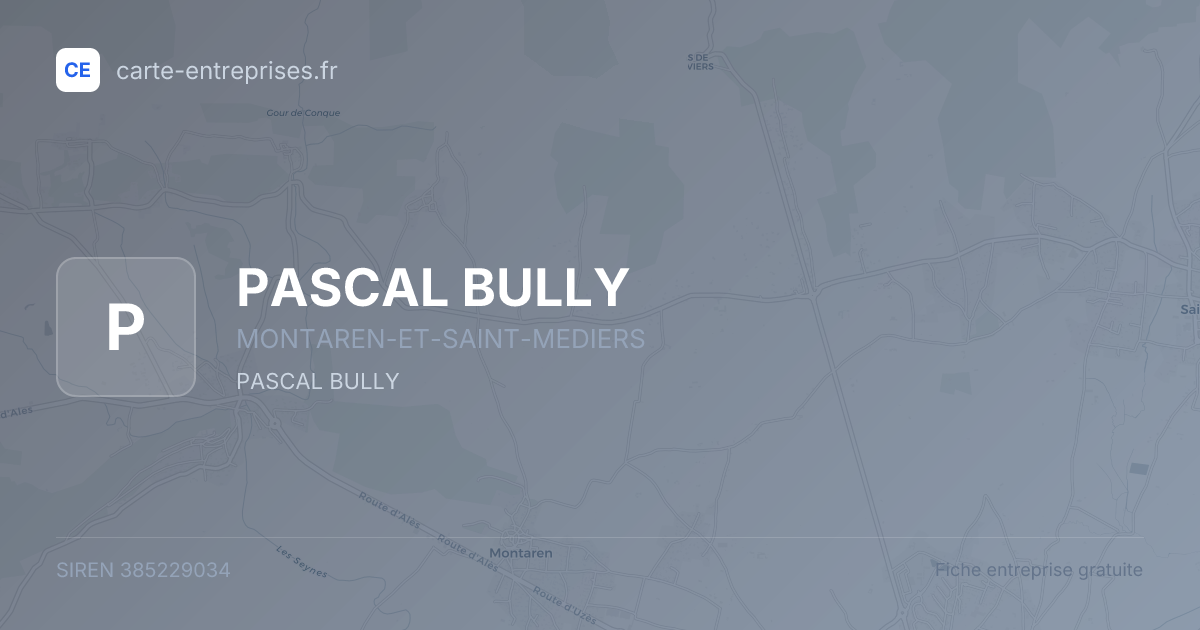 PASCAL BULLY — 385229034 — fiche entreprise