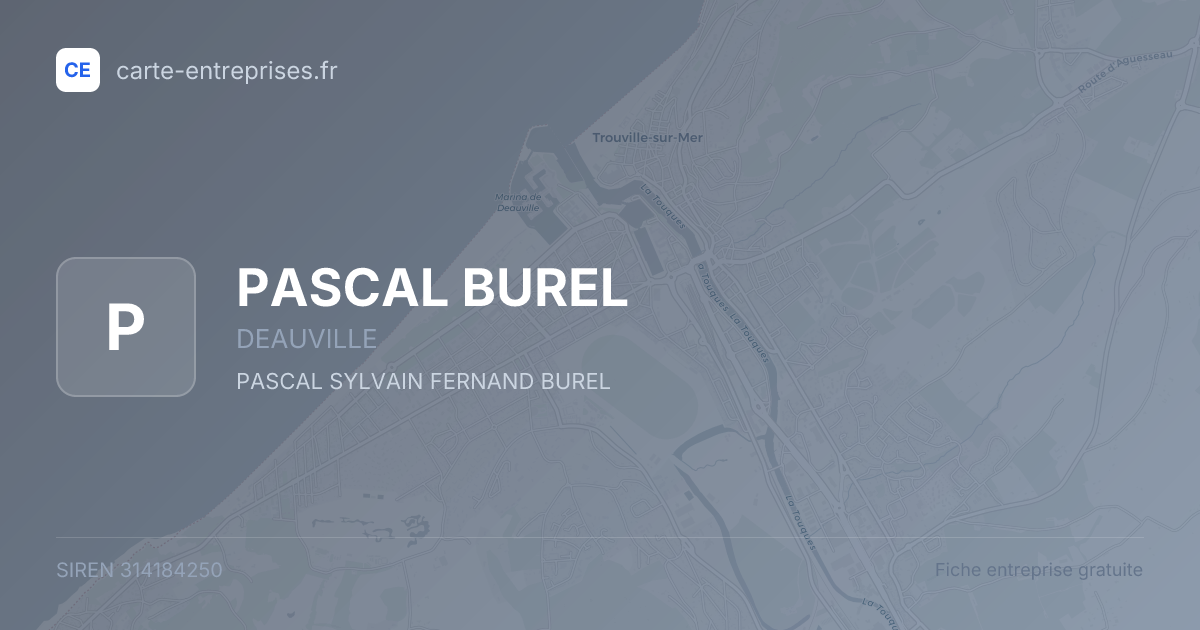 PASCAL BUREL — 314184250 — fiche entreprise