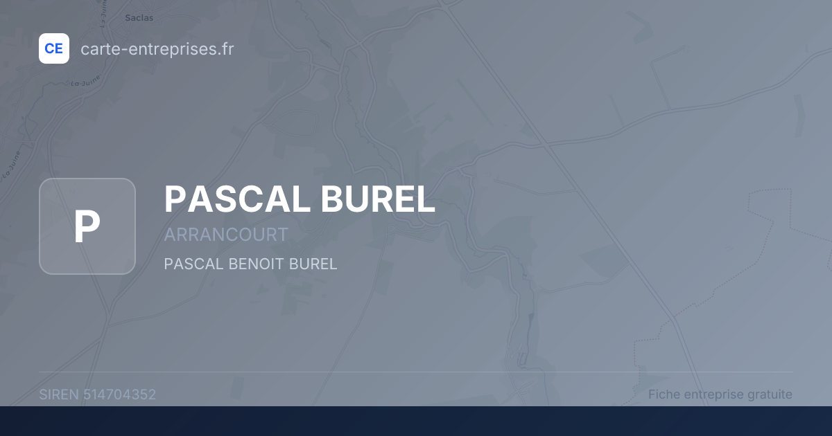 PASCAL BUREL — 514704352 — fiche entreprise