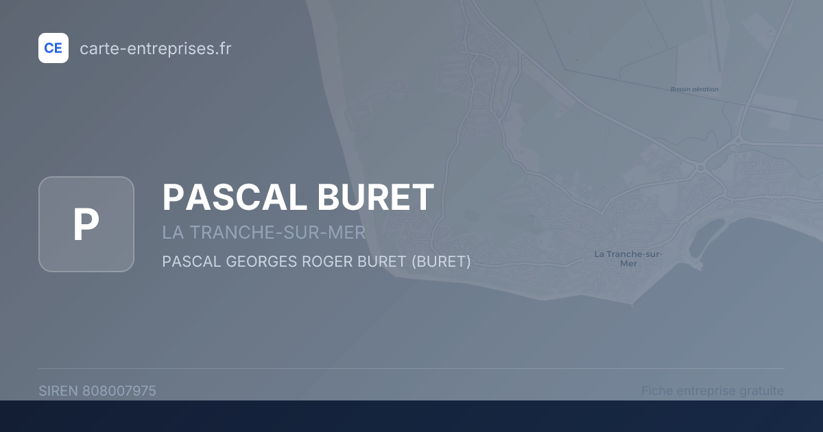 PASCAL BURET — 808007975 — fiche entreprise
