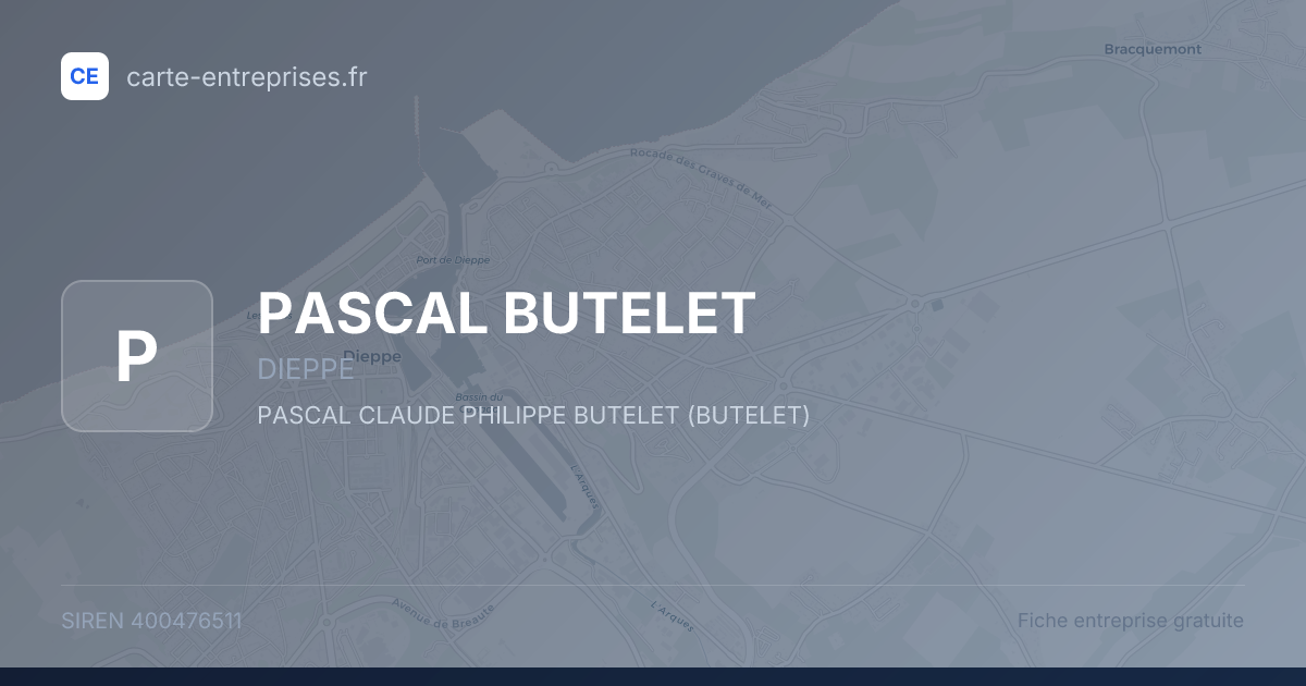 PASCAL BUTELET — 400476511 — fiche entreprise