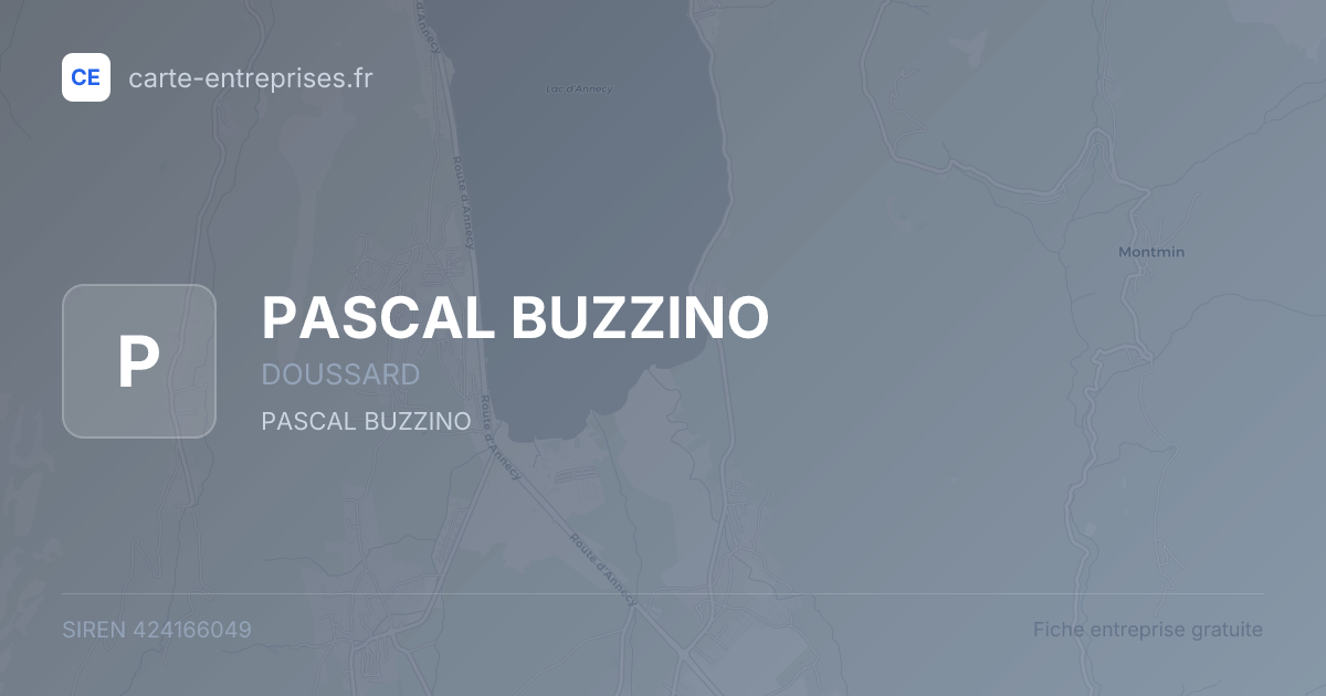 PASCAL BUZZINO — 424166049 — fiche entreprise