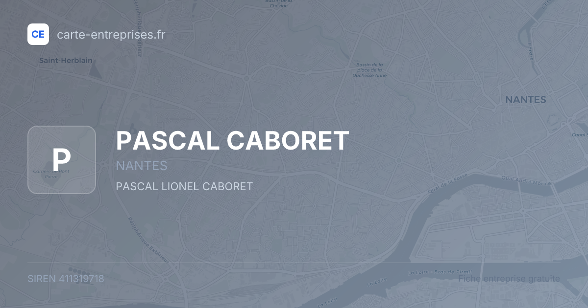 PASCAL CABORET — 411319718 — fiche entreprise
