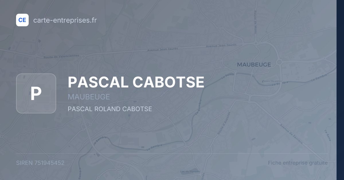 PASCAL CABOTSE — 751945452 — fiche entreprise