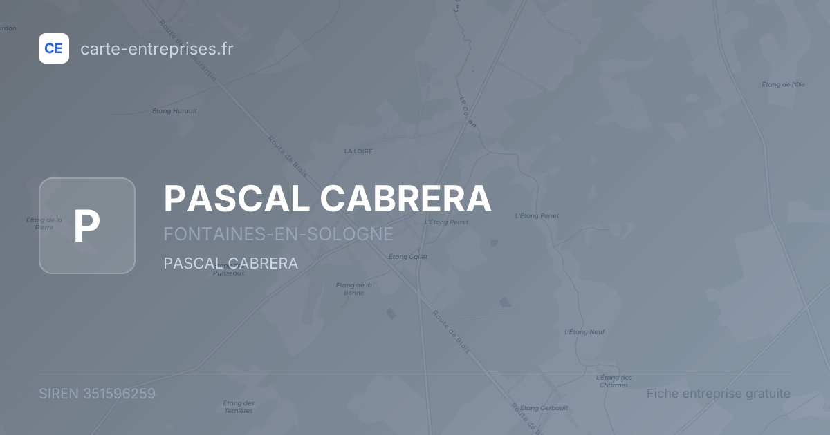 PASCAL CABRERA — 351596259 — fiche entreprise