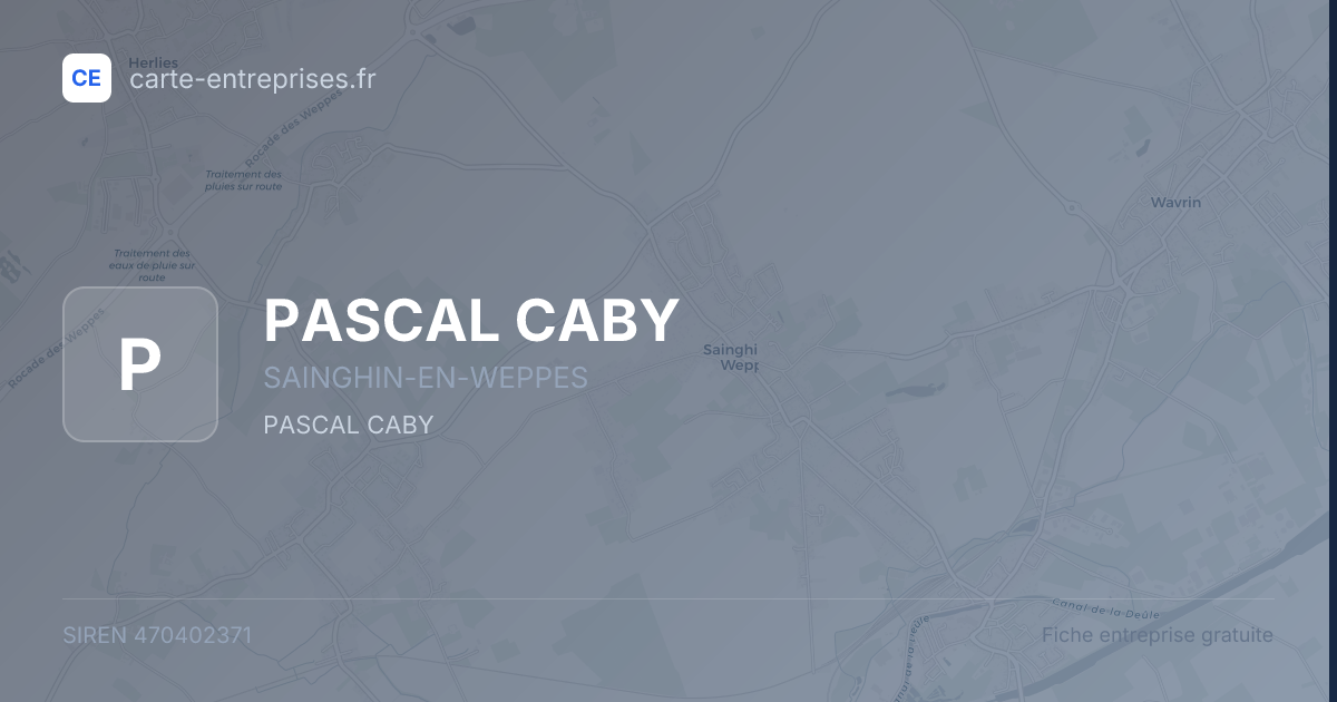 PASCAL CABY — 470402371 — fiche entreprise