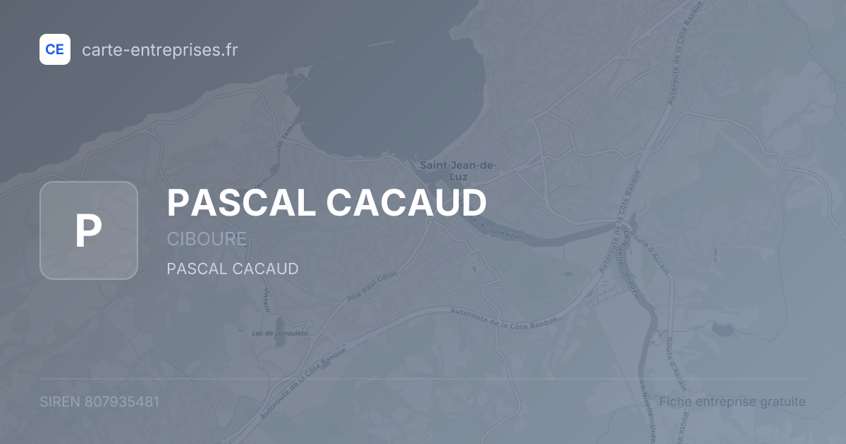PASCAL CACAUD — 807935481 — fiche entreprise