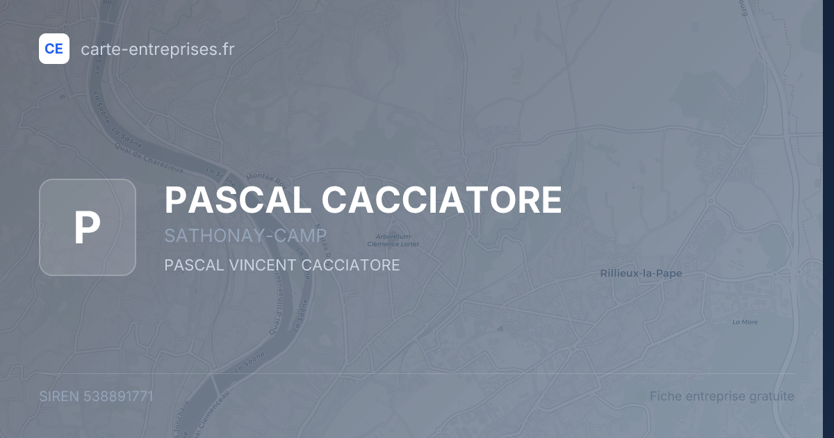 PASCAL CACCIATORE — 538891771 — fiche entreprise