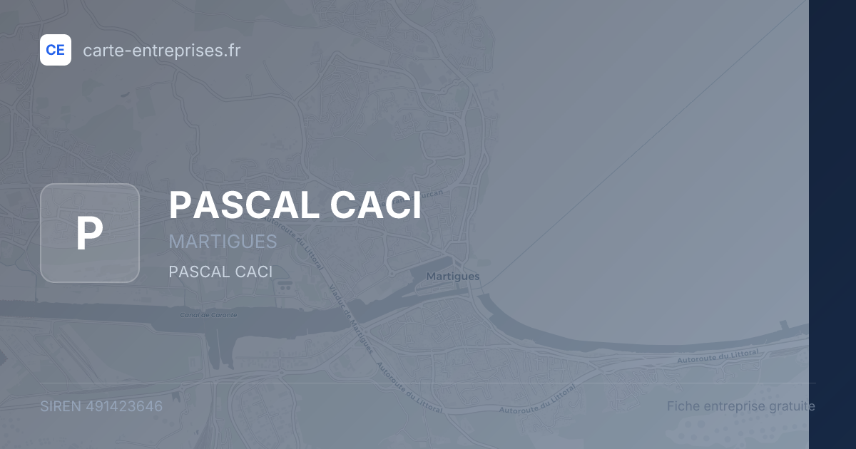 PASCAL CACI — 491423646 — fiche entreprise