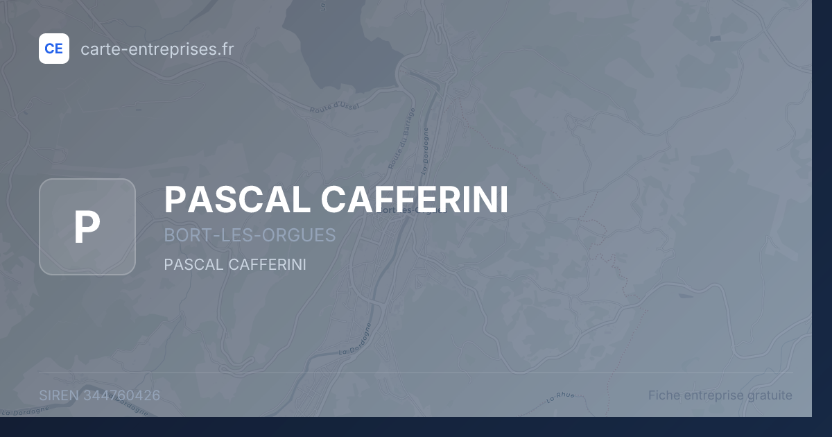 PASCAL CAFFERINI — 344760426 — fiche entreprise