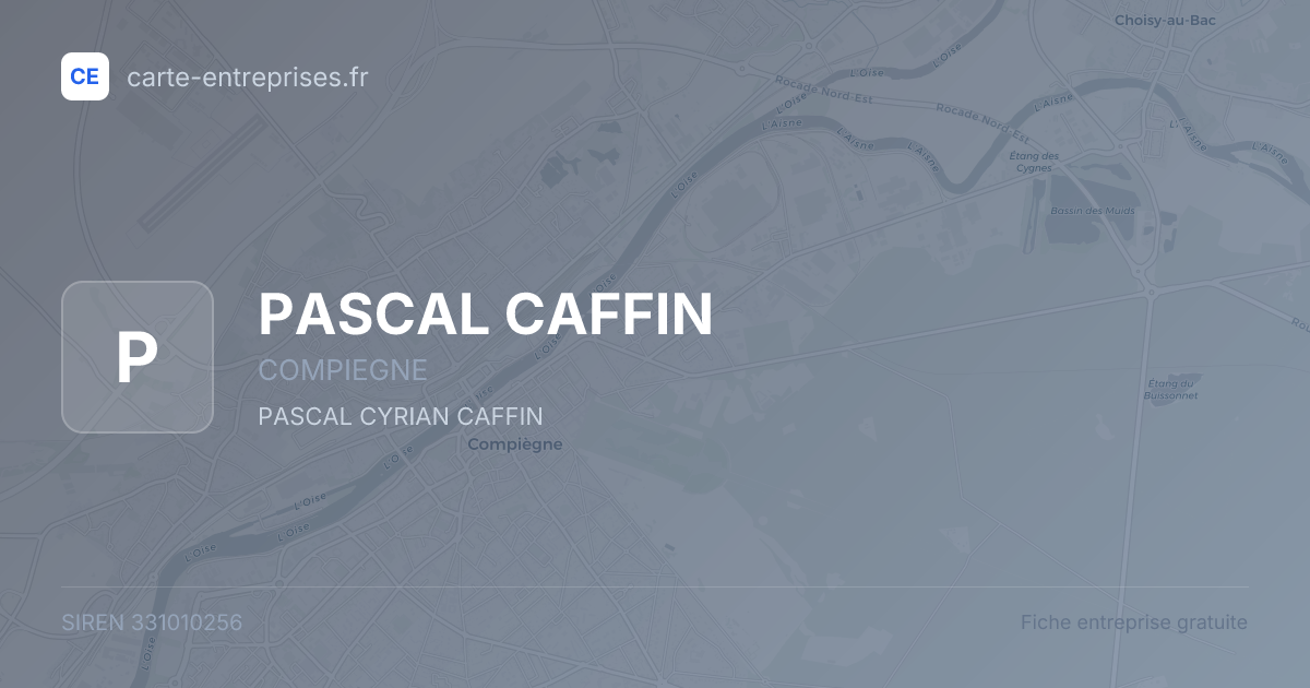 PASCAL CAFFIN — 331010256 — fiche entreprise