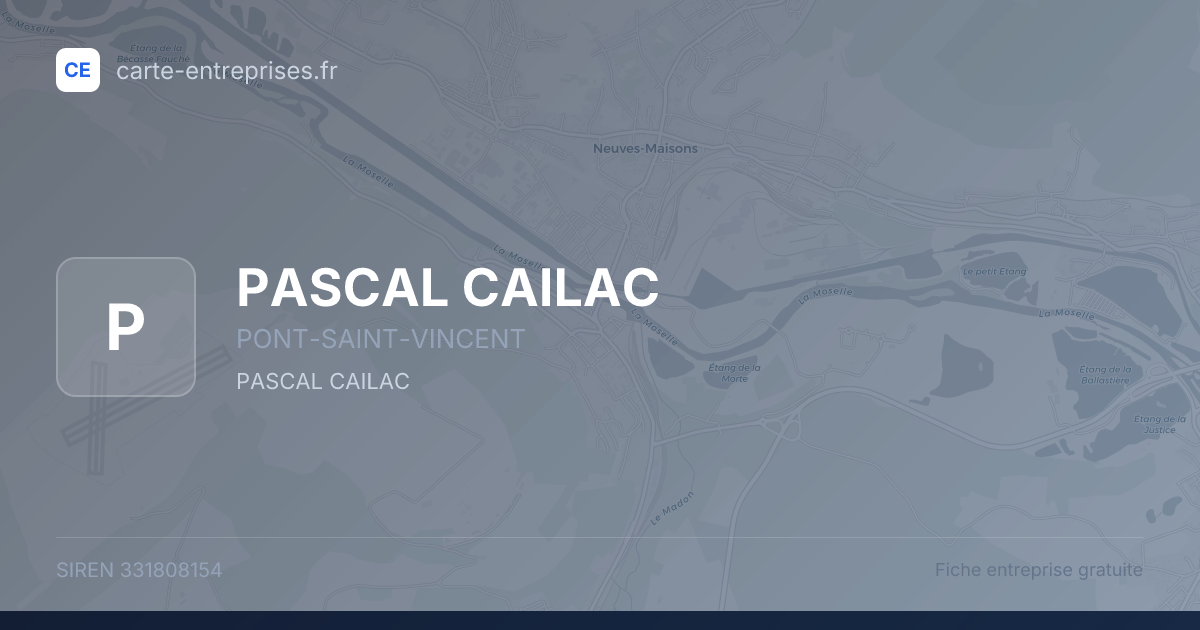 PASCAL CAILAC — 331808154 — fiche entreprise