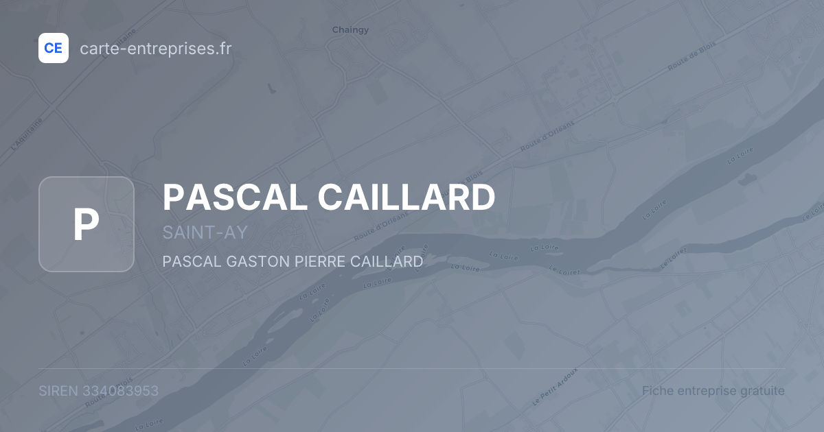 PASCAL CAILLARD — 334083953 — fiche entreprise
