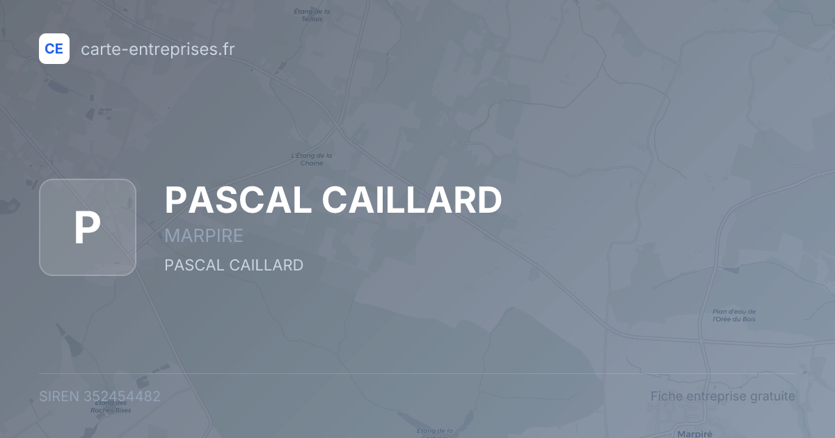 PASCAL CAILLARD — 352454482 — fiche entreprise