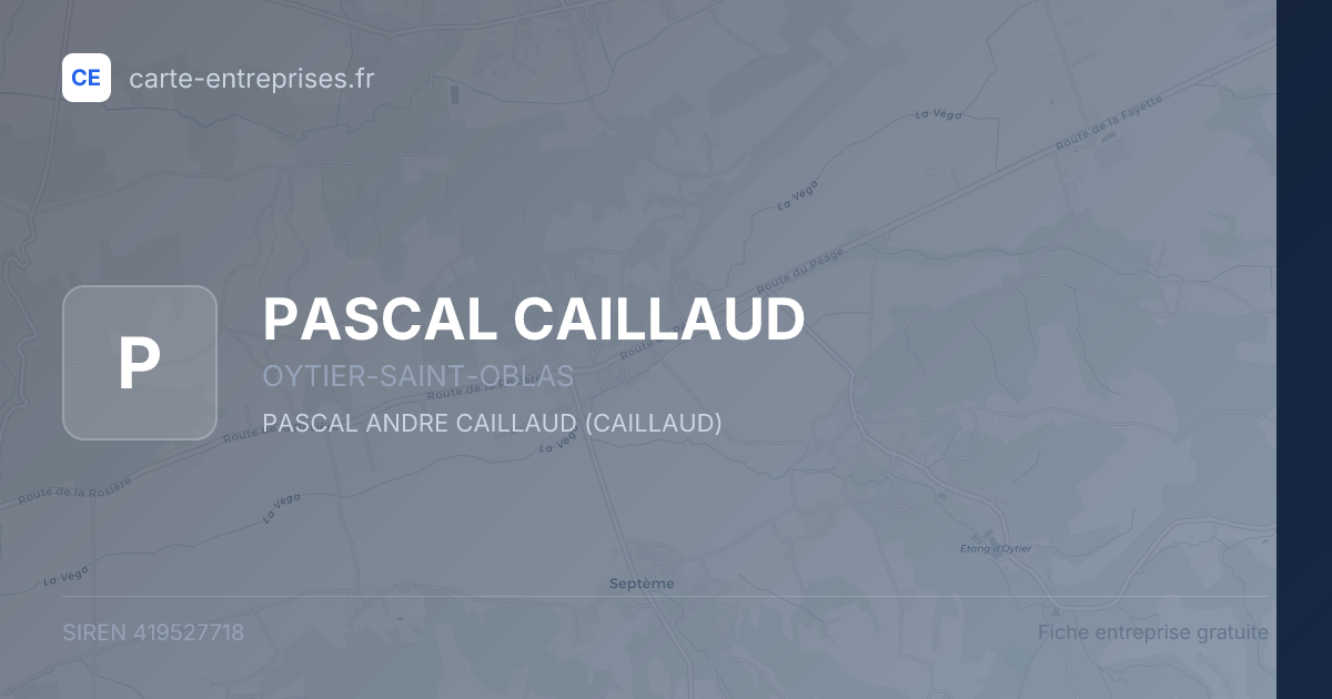 PASCAL CAILLAUD — 419527718 — fiche entreprise