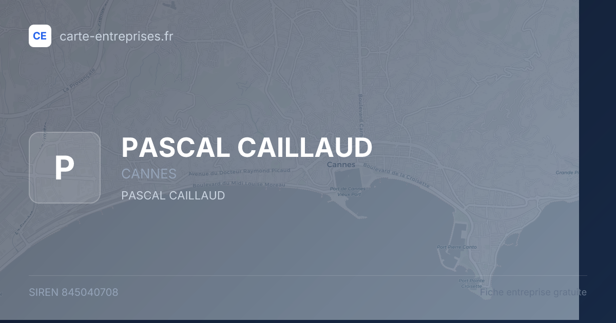 PASCAL CAILLAUD — 845040708 — fiche entreprise
