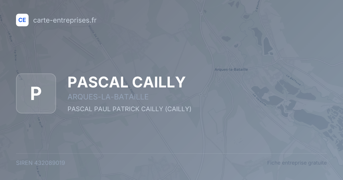 PASCAL CAILLY — 432089019 — fiche entreprise