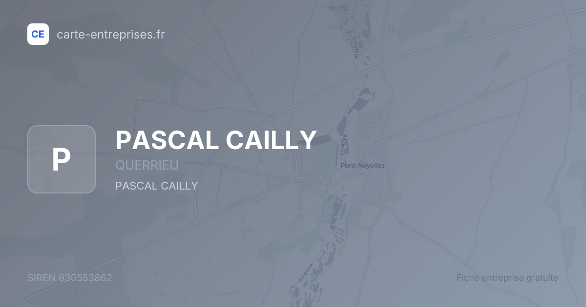 PASCAL CAILLY — 930553862 — fiche entreprise