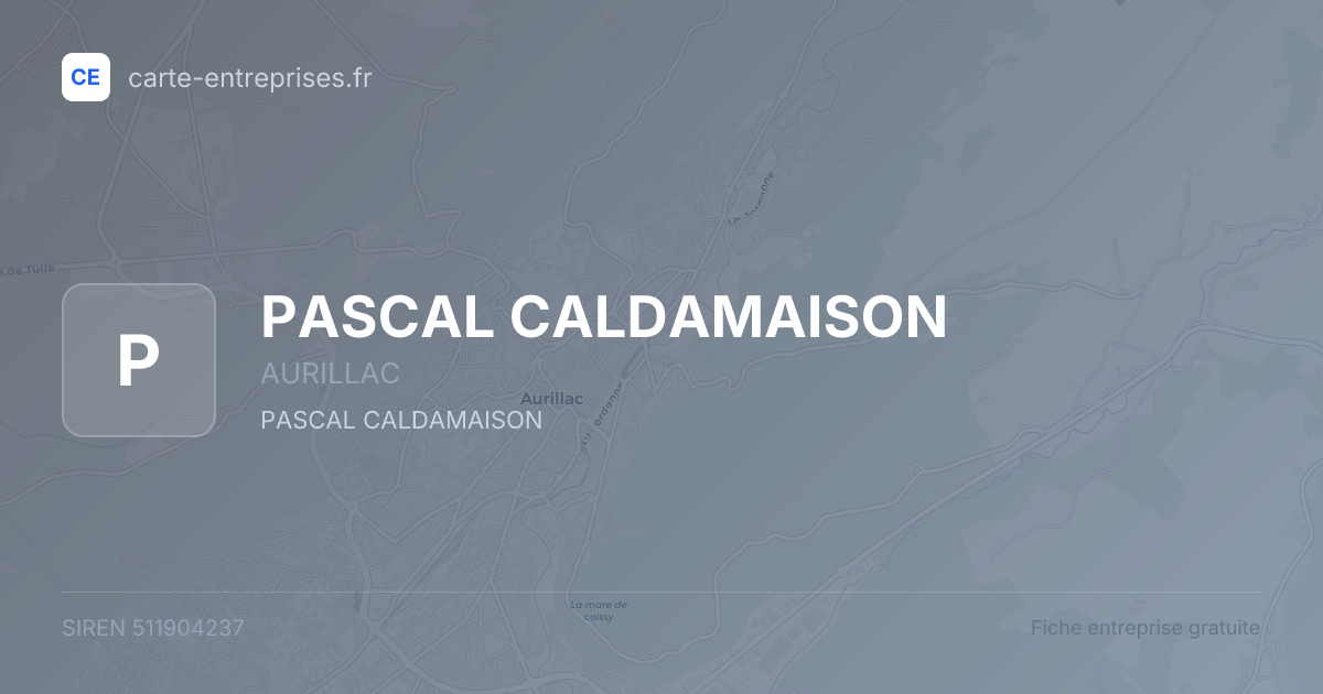 PASCAL CALDAMAISON — 511904237 — fiche entreprise