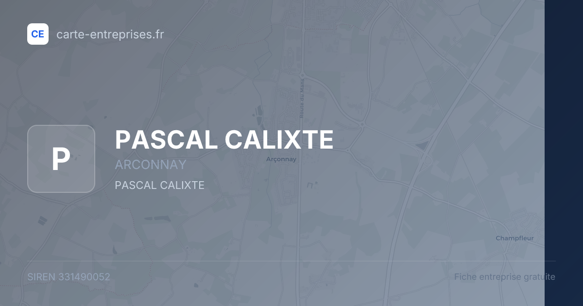 PASCAL CALIXTE — 331490052 — fiche entreprise