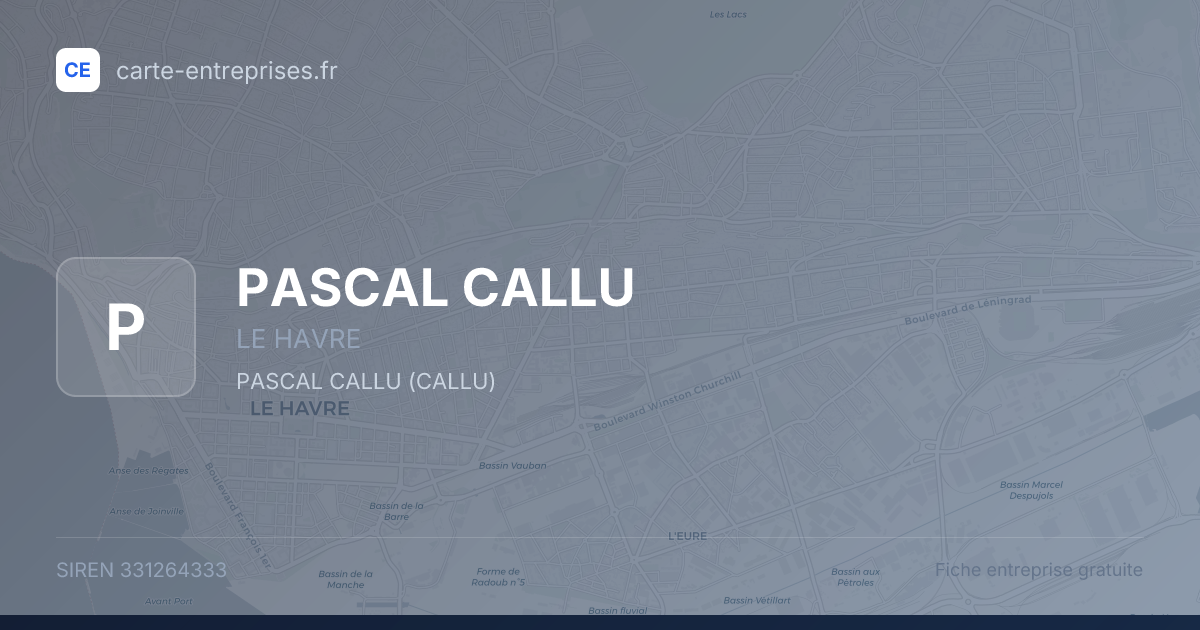 PASCAL CALLU — 331264333 — fiche entreprise