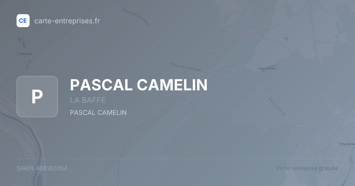 PASCAL CAMELIN — 488182064 — fiche entreprise