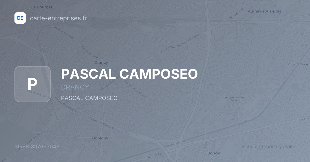 PASCAL CAMPOSEO — 397663048 — fiche entreprise