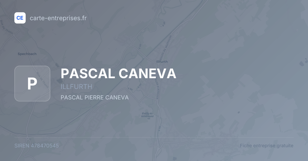PASCAL CANEVA — 478470545 — fiche entreprise
