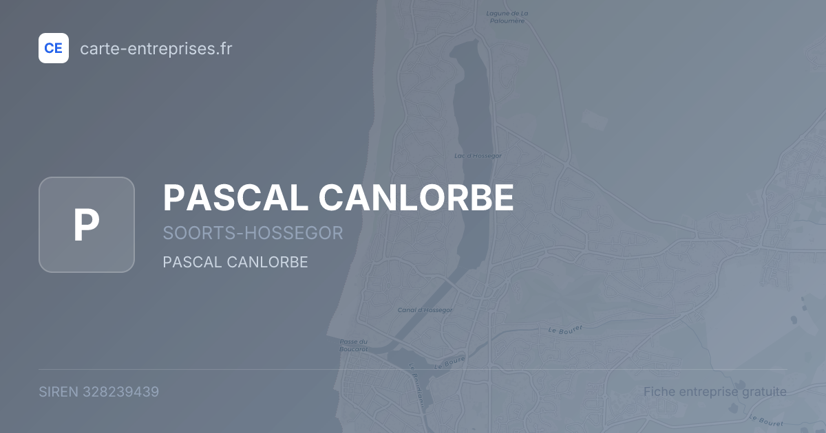 PASCAL CANLORBE — 328239439 — fiche entreprise