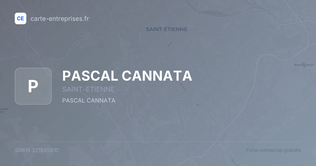 PASCAL CANNATA — 321845810 — fiche entreprise