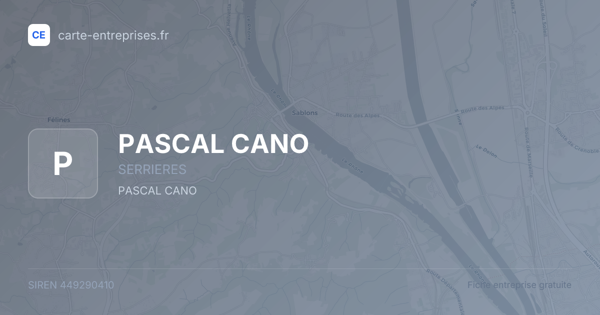 PASCAL CANO — 449290410 — fiche entreprise