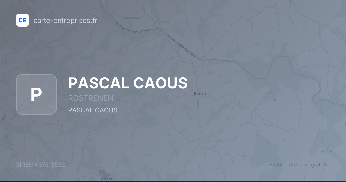PASCAL CAOUS — 437613532 — fiche entreprise