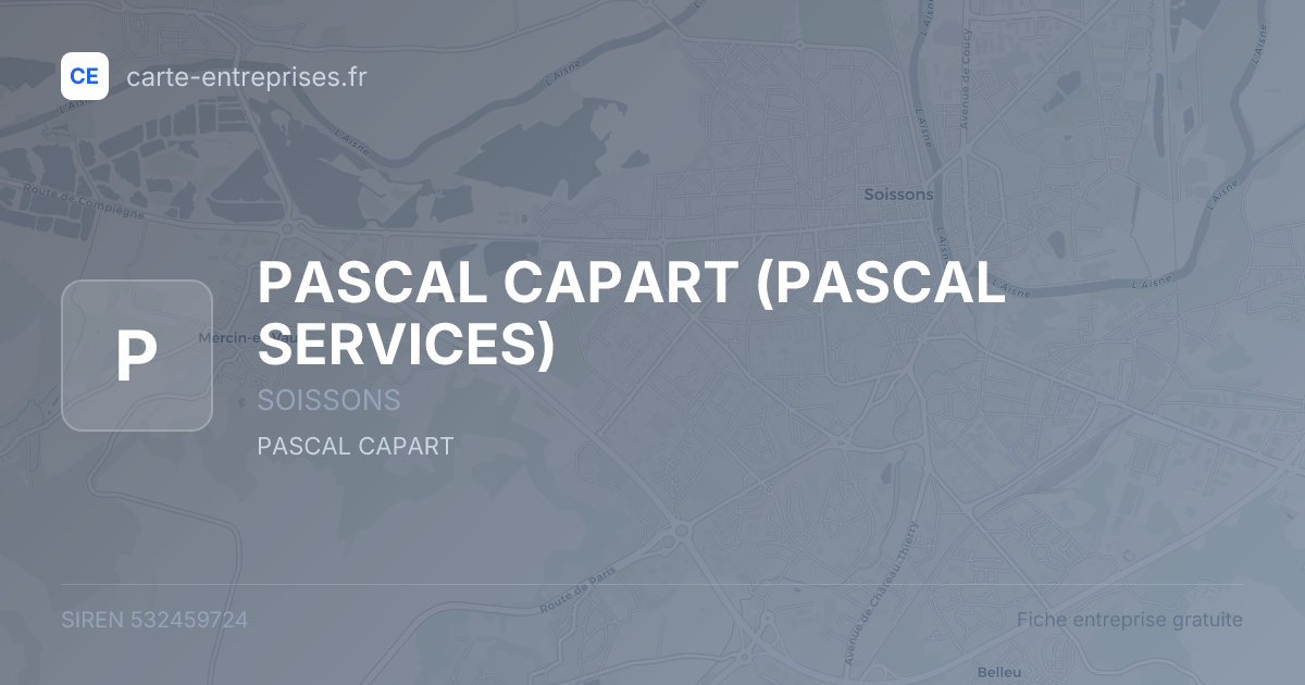 PASCAL CAPART (PASCAL SERVICES) — 532459724 — fiche entreprise