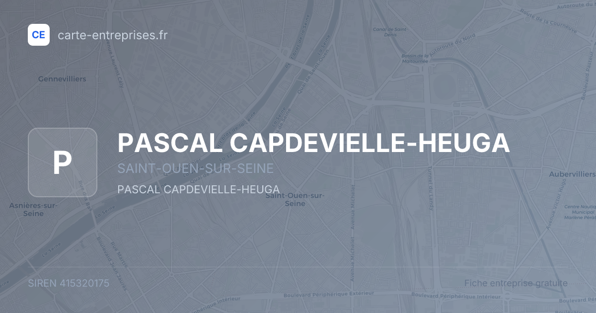 PASCAL CAPDEVIELLE-HEUGA — 415320175 — fiche entreprise