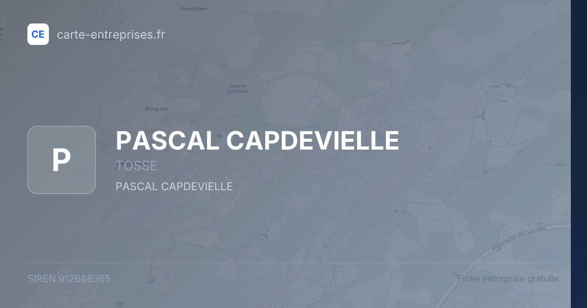 PASCAL CAPDEVIELLE — 912668365 — fiche entreprise