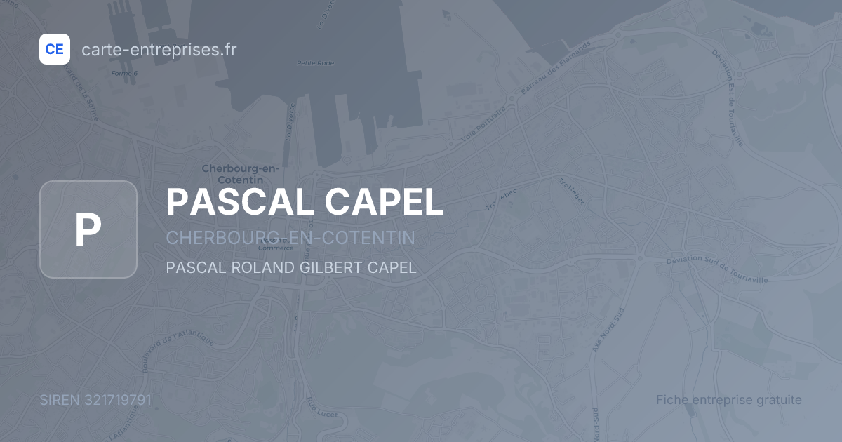 PASCAL CAPEL — 321719791 — fiche entreprise