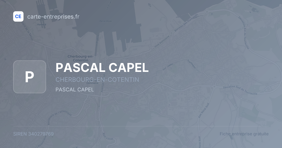 PASCAL CAPEL — 340279769 — fiche entreprise