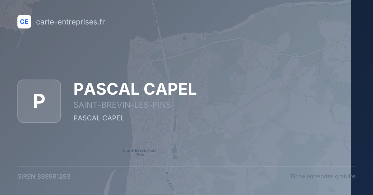 PASCAL CAPEL — 899991293 — fiche entreprise